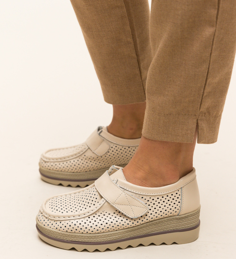Pantofi Casual Histria Bej - Confort și Stil - imagine 2