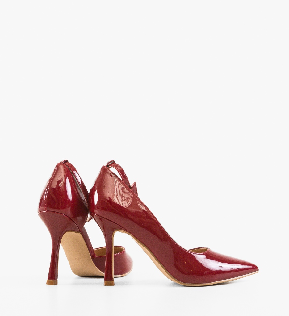 Pantofi Dama Iga Grena cu Toc Eleganți - imagine 2