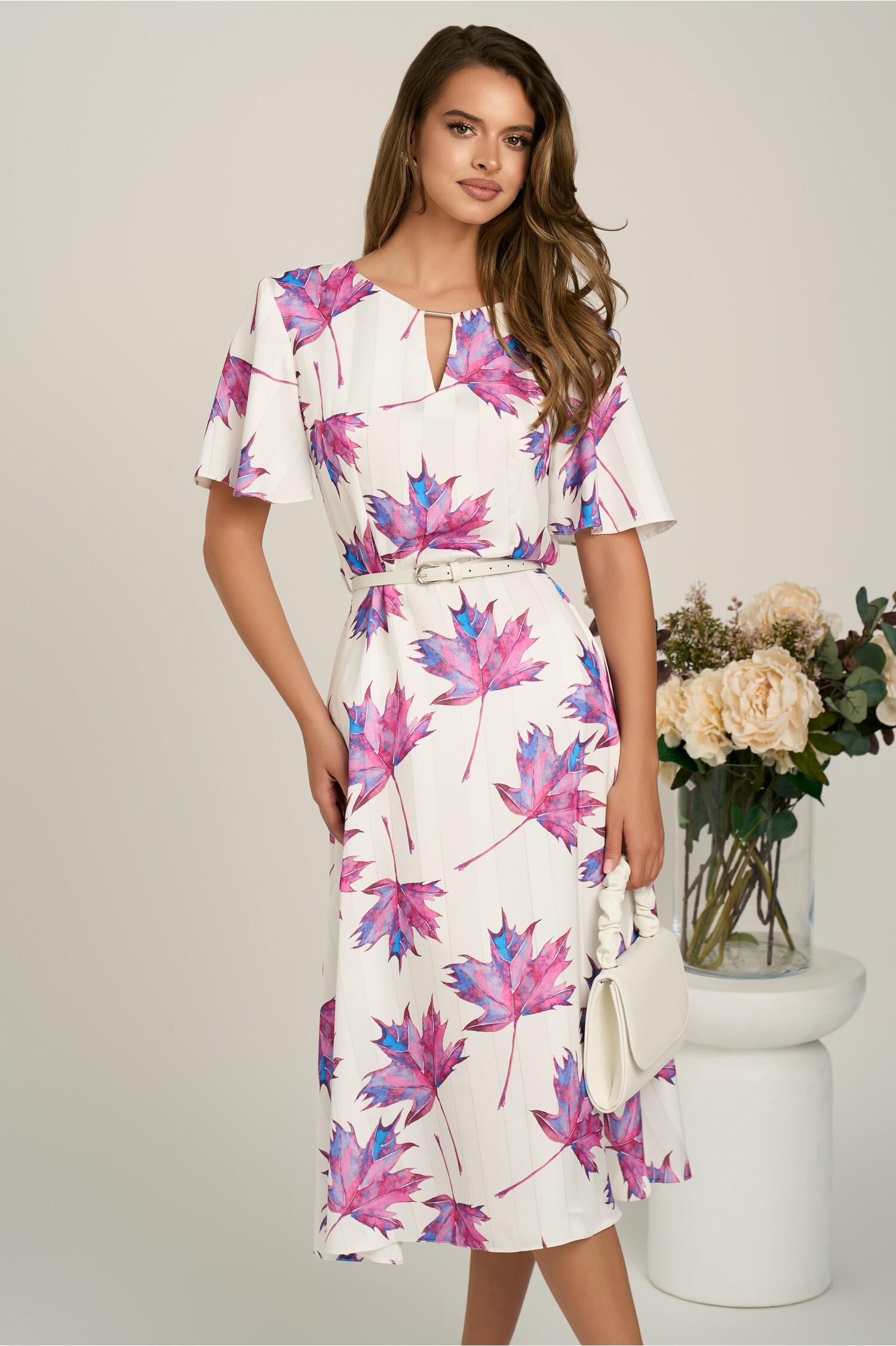 Rochie Magenta Triplu Voal - Eleganță Absolută