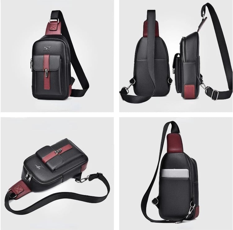 Geanta Barbati Delis Apolo GT2214 Negru/Rosu - imagine 6