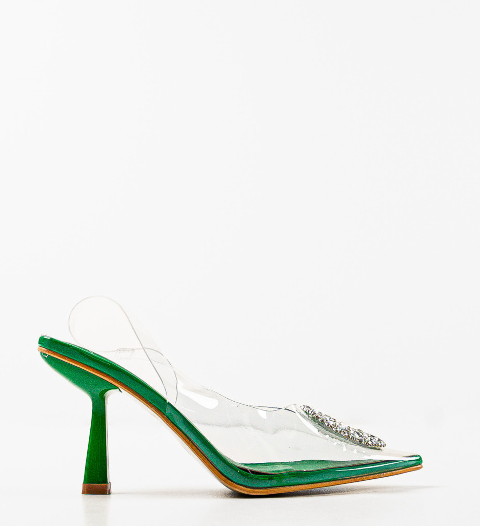 Pantofi cu Toc Ecaterina Verzi | Eleganță Asigurată - imagine 4