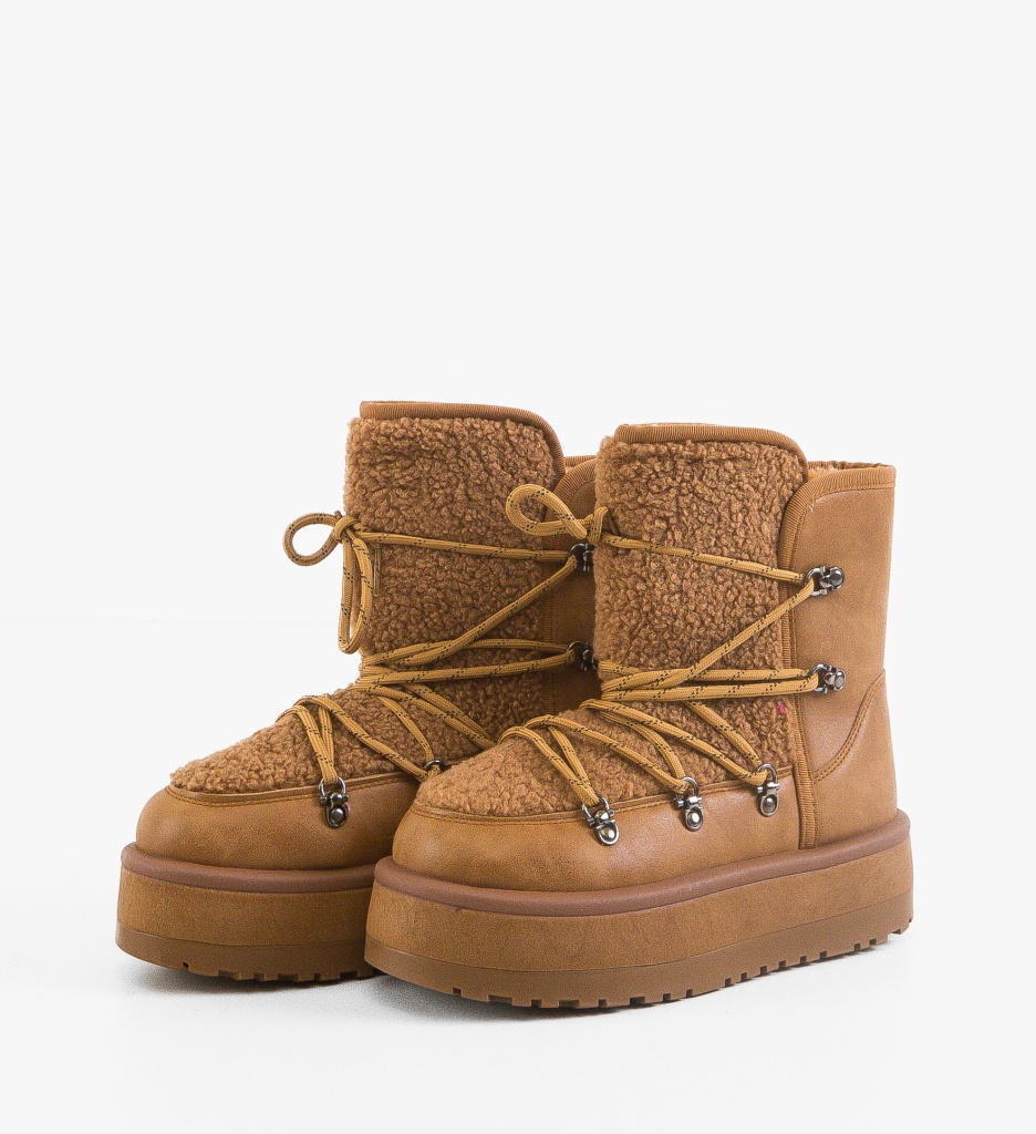 Ghete Dama Wayt Camel | Eleganță și Confort - imagine 6