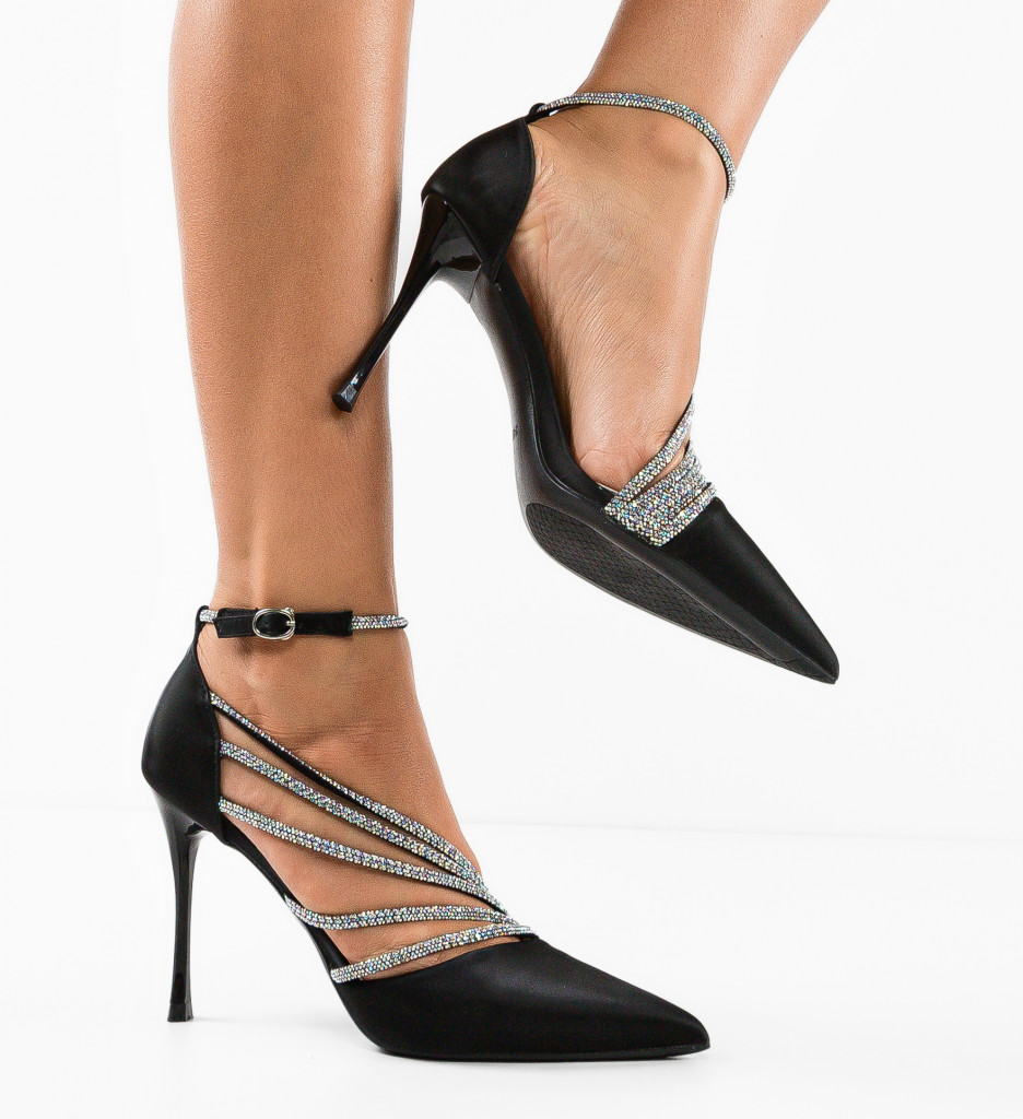Pantofi Metztli Negri | Eleganță și Stil - imagine 6