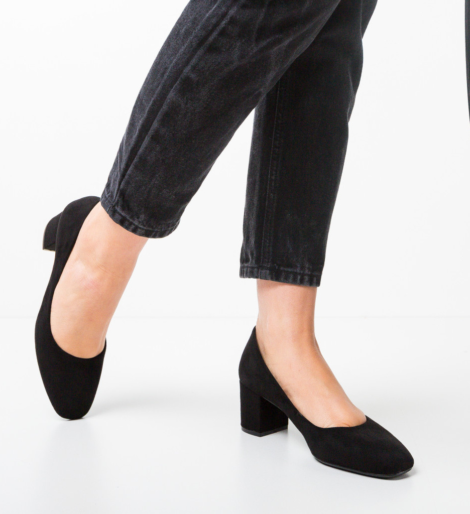 Pantofi Dalex Negri cu Toc Eleganți | Dalex - imagine 2