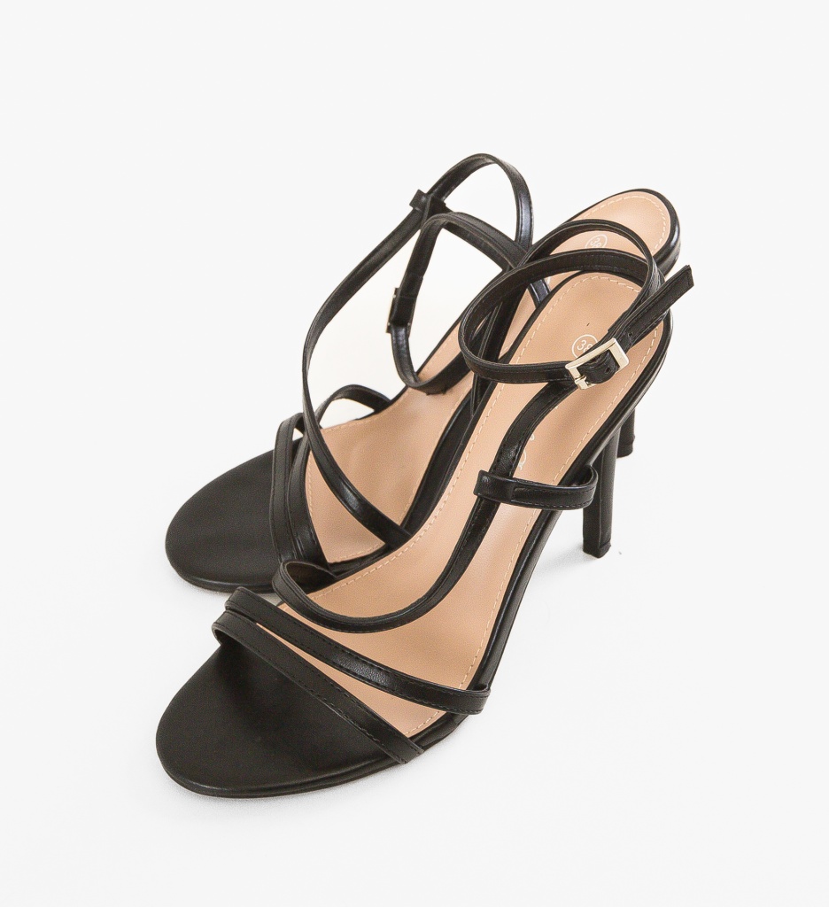 Sandale cu Toc Hale Negre - Eleganta Asigurata - imagine 5