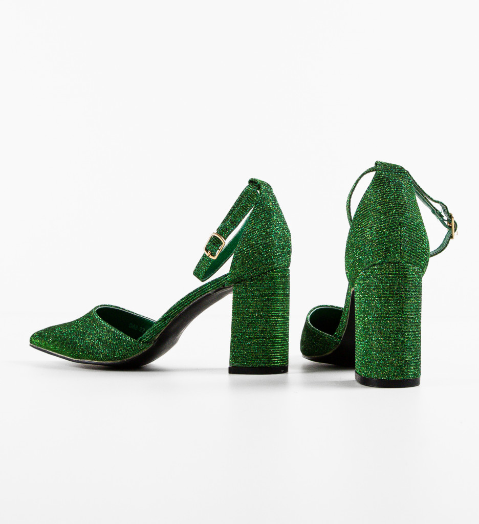 Pantofi cu Toc Lilia Verzi - Eleganță - imagine 7