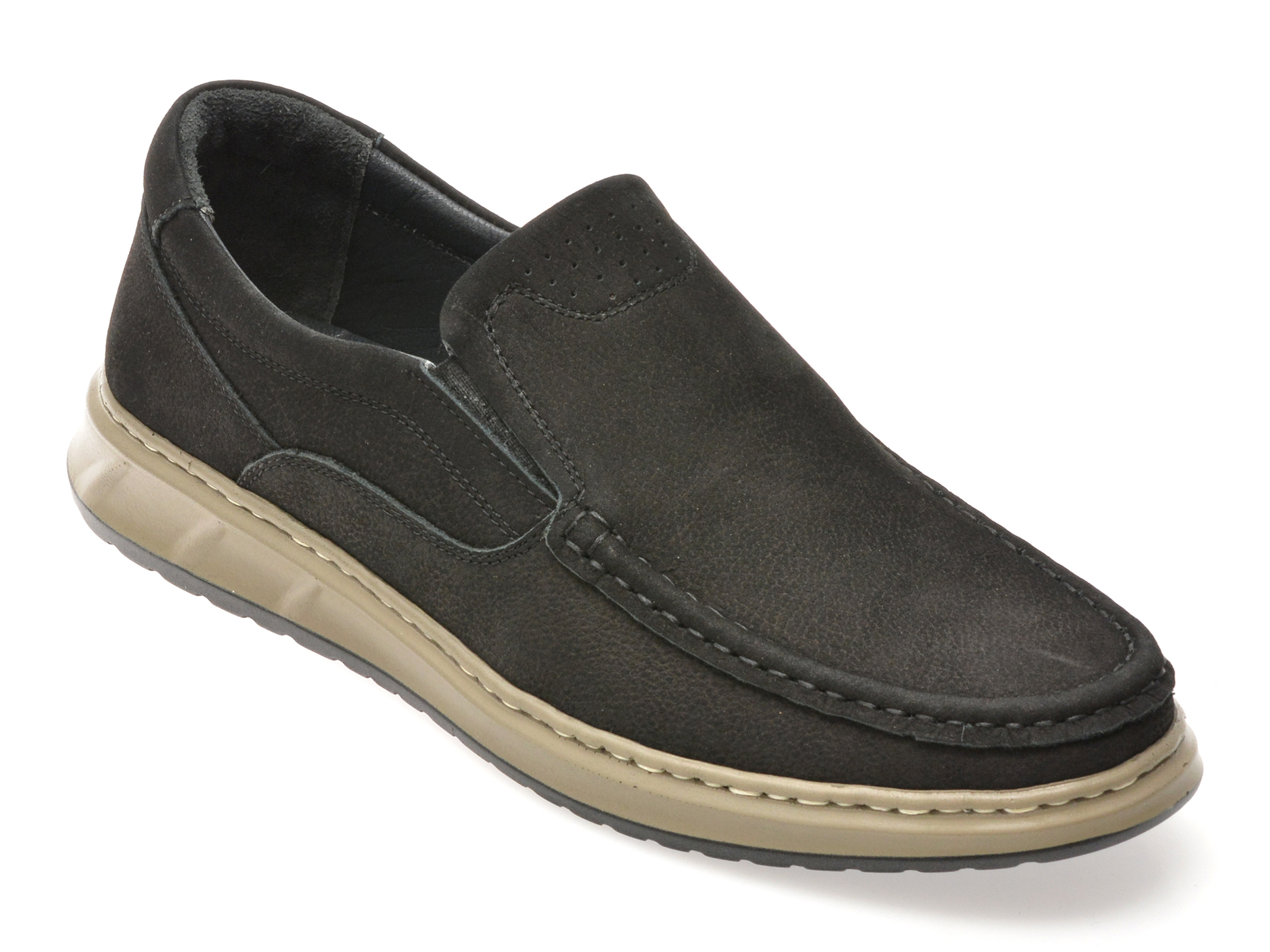 Mocasini SHOWMAN negri din nabuc | Eleganță și Confort