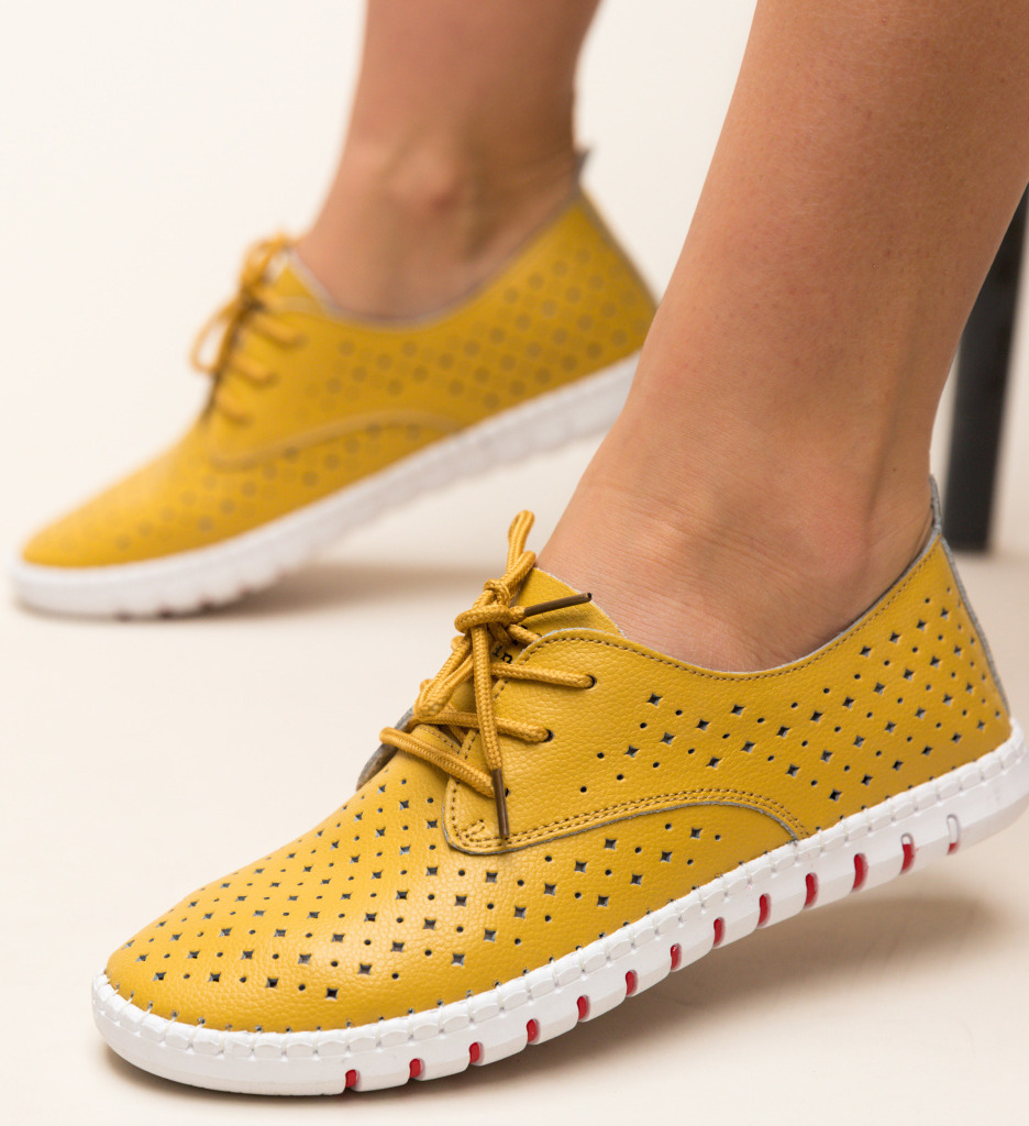 Pantofi Casual Hilio Galbeni - Stil și Confort - imagine 6