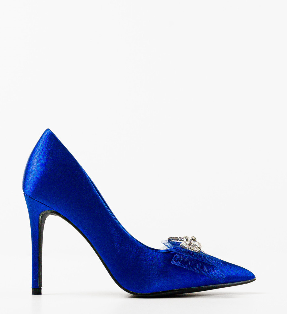 Pantofi Caoimhe Albastri cu Toc Elegant - imagine 6