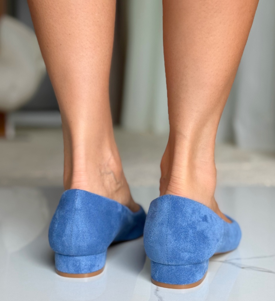 Pantofi Niam Albastri cu Toc Eleganți - imagine 2