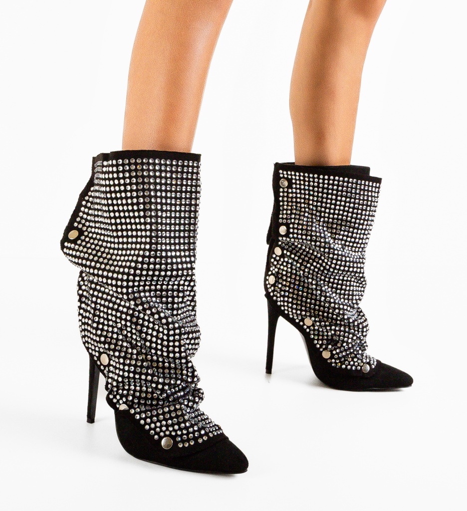 Botine Dama Molotow Negre - Eleganță și Stil
