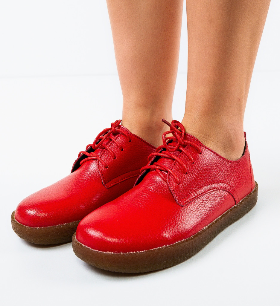 Pantofi Casual Dama Rosii Lactose | Confort și Stil - imagine 3