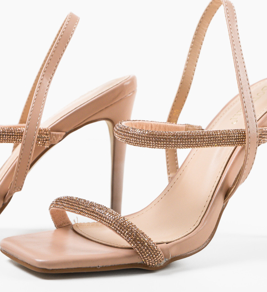 Sandale Toc Myas Bej Elegante - imagine 7