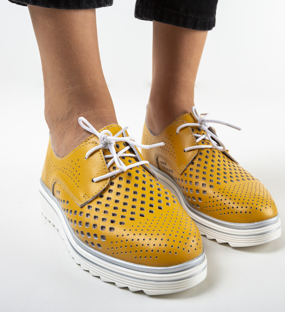 Pantofi Casual Galbeni - Confort și Stil - imagine 5