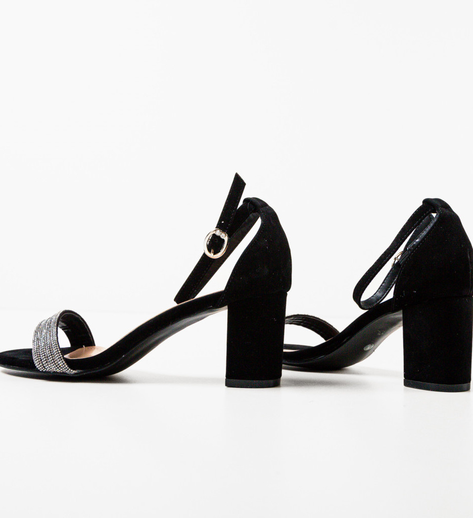 Sandale Ward Negre cu Toc - Eleganță și Stil - imagine 8