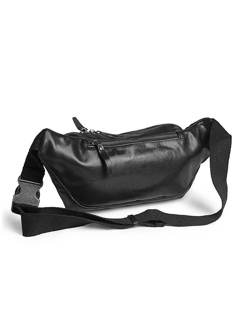 Geanta barbati din piele naturala 8801 neagra Gallantry - imagine 2