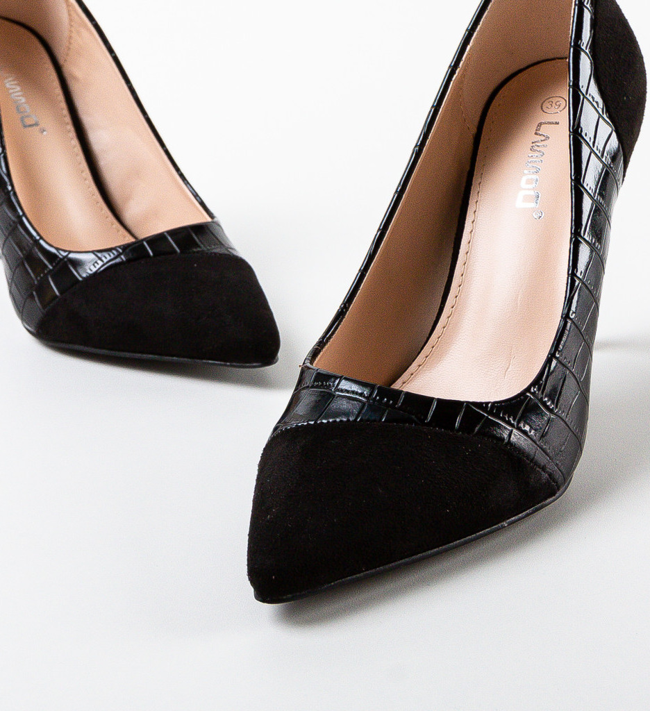 Pantofi Dotson Negri - Eleganță și Stil - imagine 5