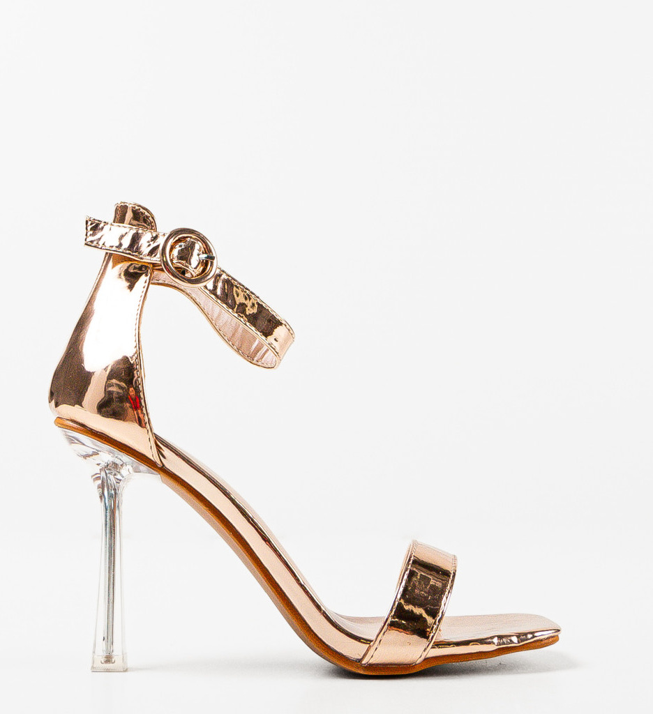 Sandale cu Toc Roze Fujon - Eleganță Feminină - imagine 5