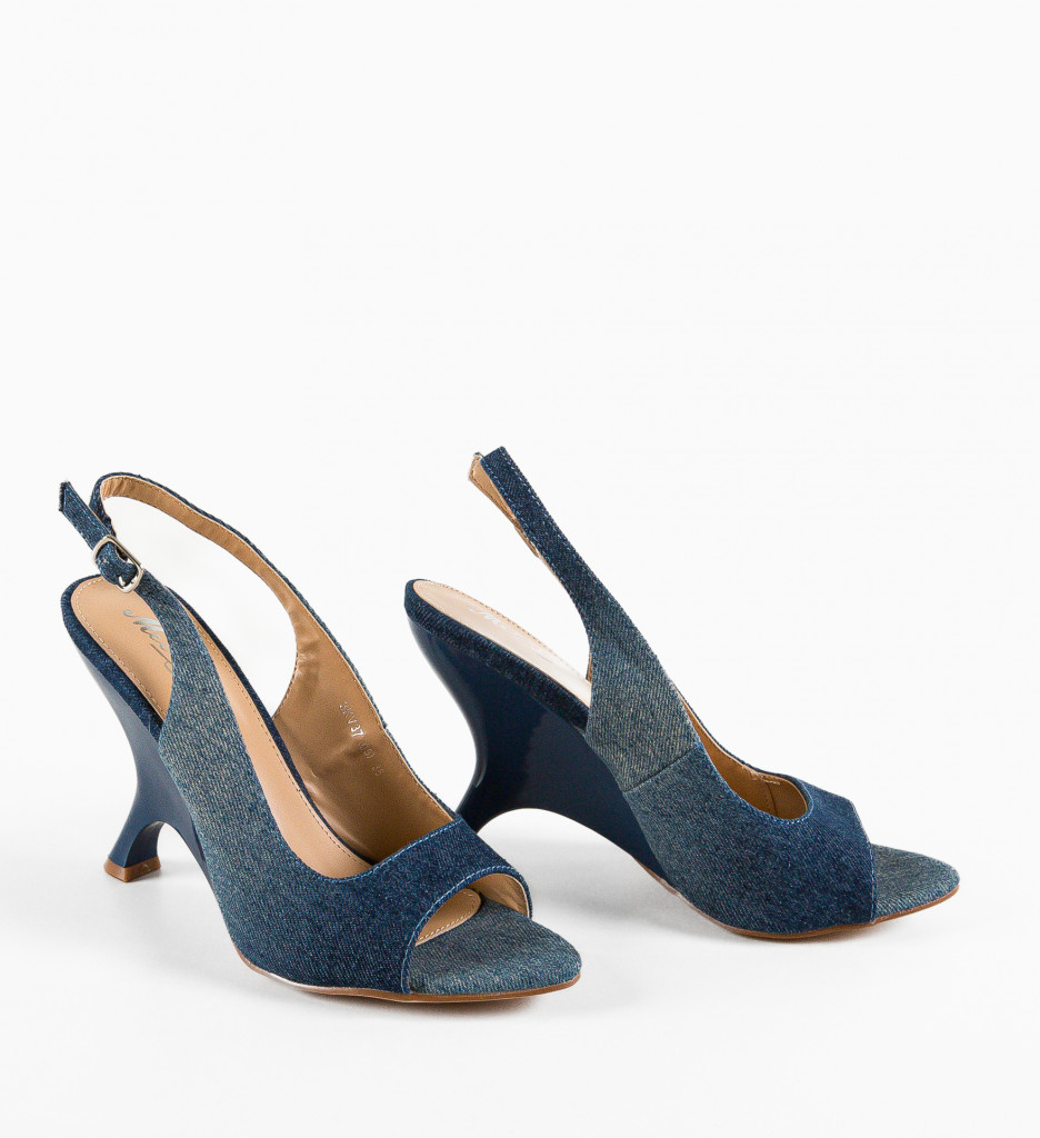 Sandale cu Toc Asuka Albastre | Eleganță și Stil - imagine 8