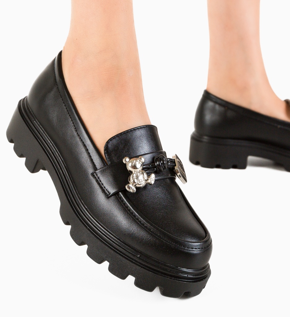 Pantofi Casual Negri Confort Eino - imagine 4