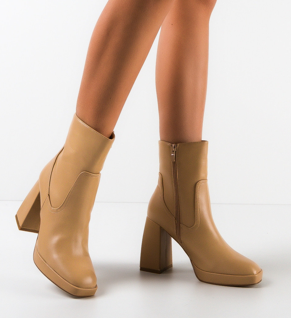 Botine Dama Nevin Bej - Confort și Stil - imagine 2