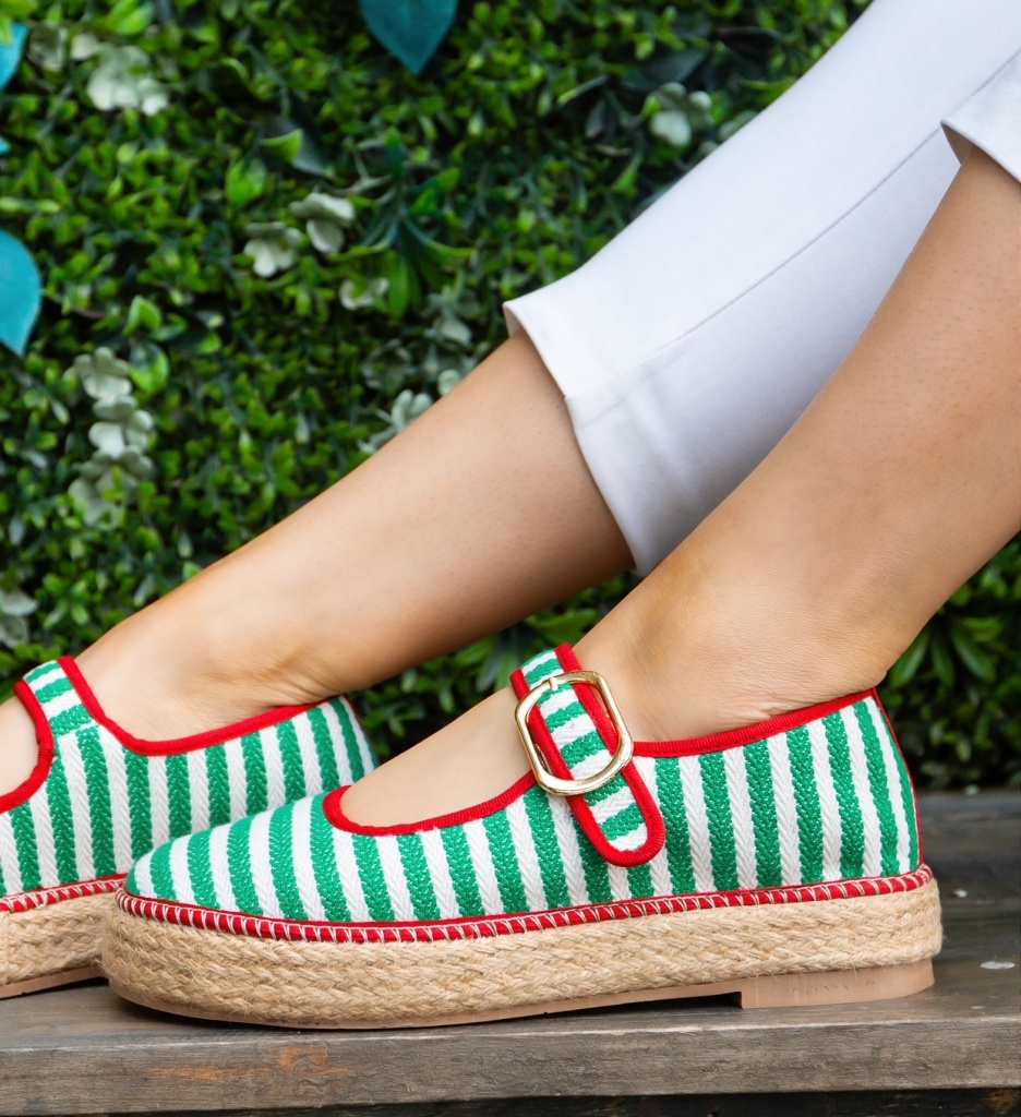 Espadrile Dama Verzi Gamny - Confort Casual - imagine 4