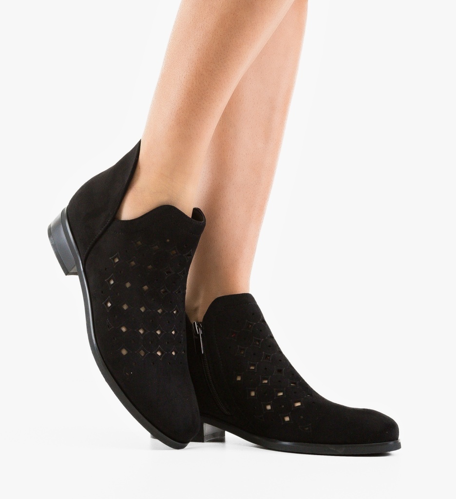Ghete Dama Lazey Negre | Eleganță și Confort