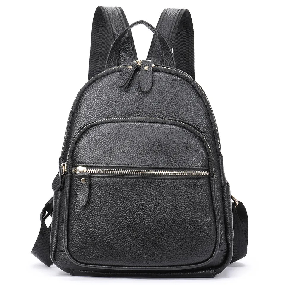 Rucsac dama piele naturala Delis Abana GT2005, Negru