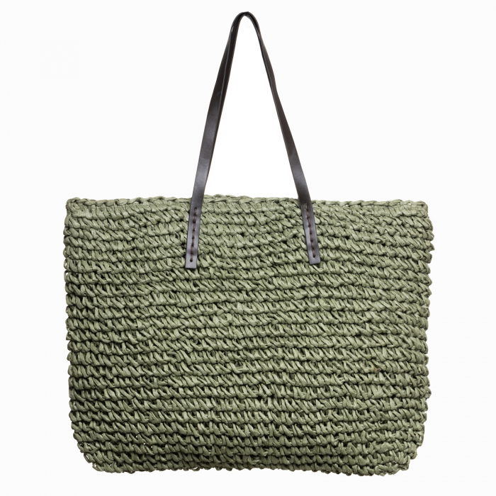 Geanta Shopika Verde Impletită | Eleganță și Stil