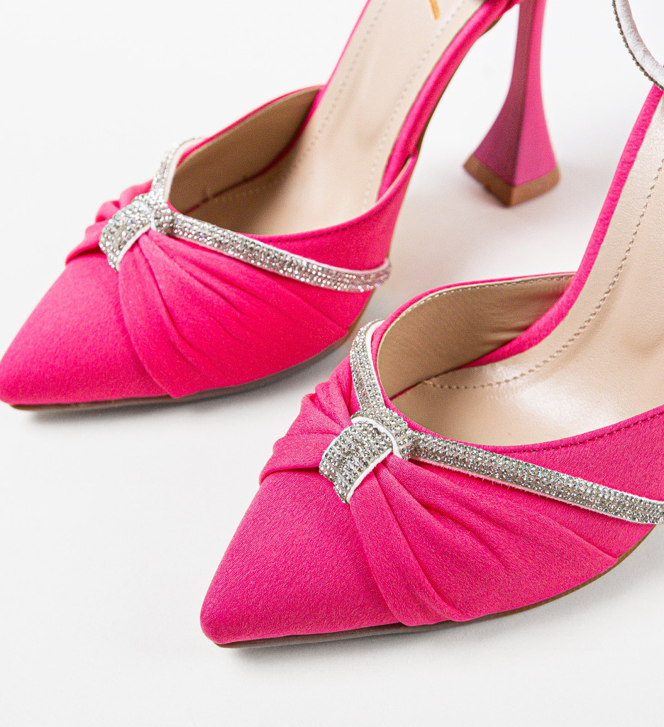 Pantofi dama Ampyl Roz cu Toc Eleganți - imagine 5