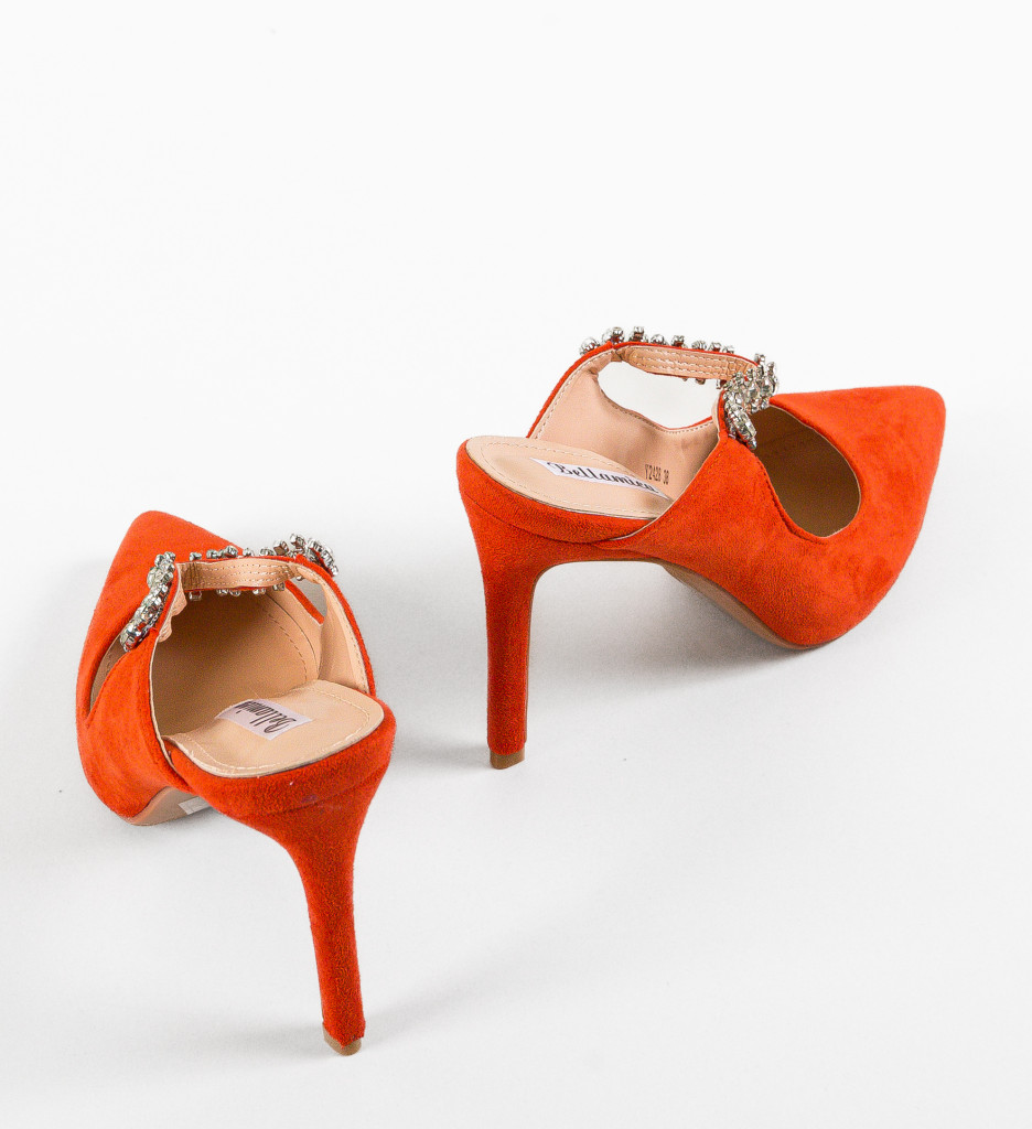 Pantofi dama Anat Portocalii - Eleganță Vibrantă - imagine 6