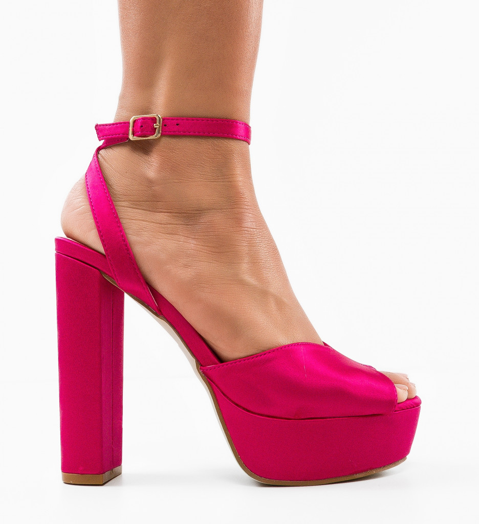 Sandale cu toc Gustavo Fuchsia - Eleganță și Stil - imagine 5
