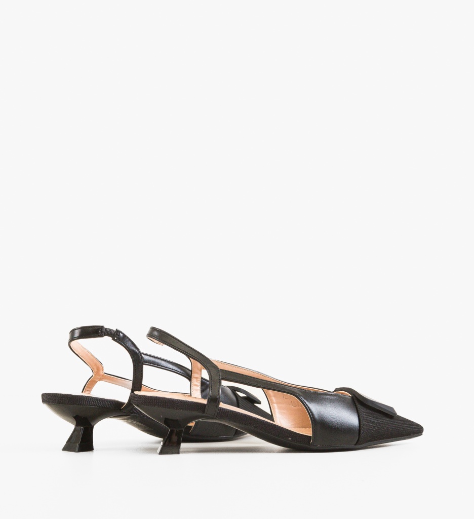 Pantofi Lorcan Negri Eleganți cu Toc - imagine 4