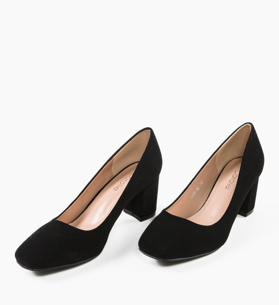 Pantofi dama Hooper Negri cu Toc Stilat - imagine 8