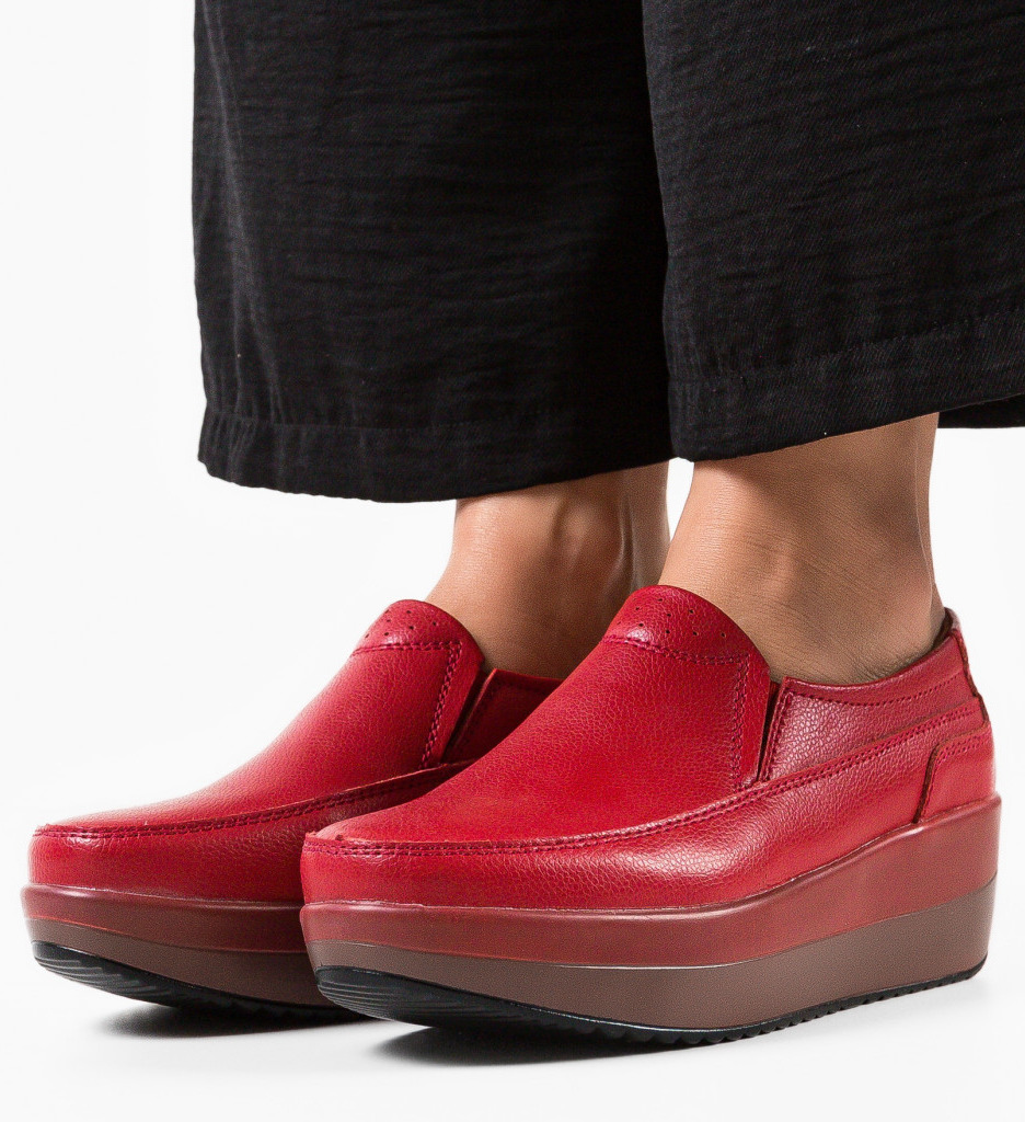 Pantofi Casual Rosii Freeman | Stil și Confort - imagine 3