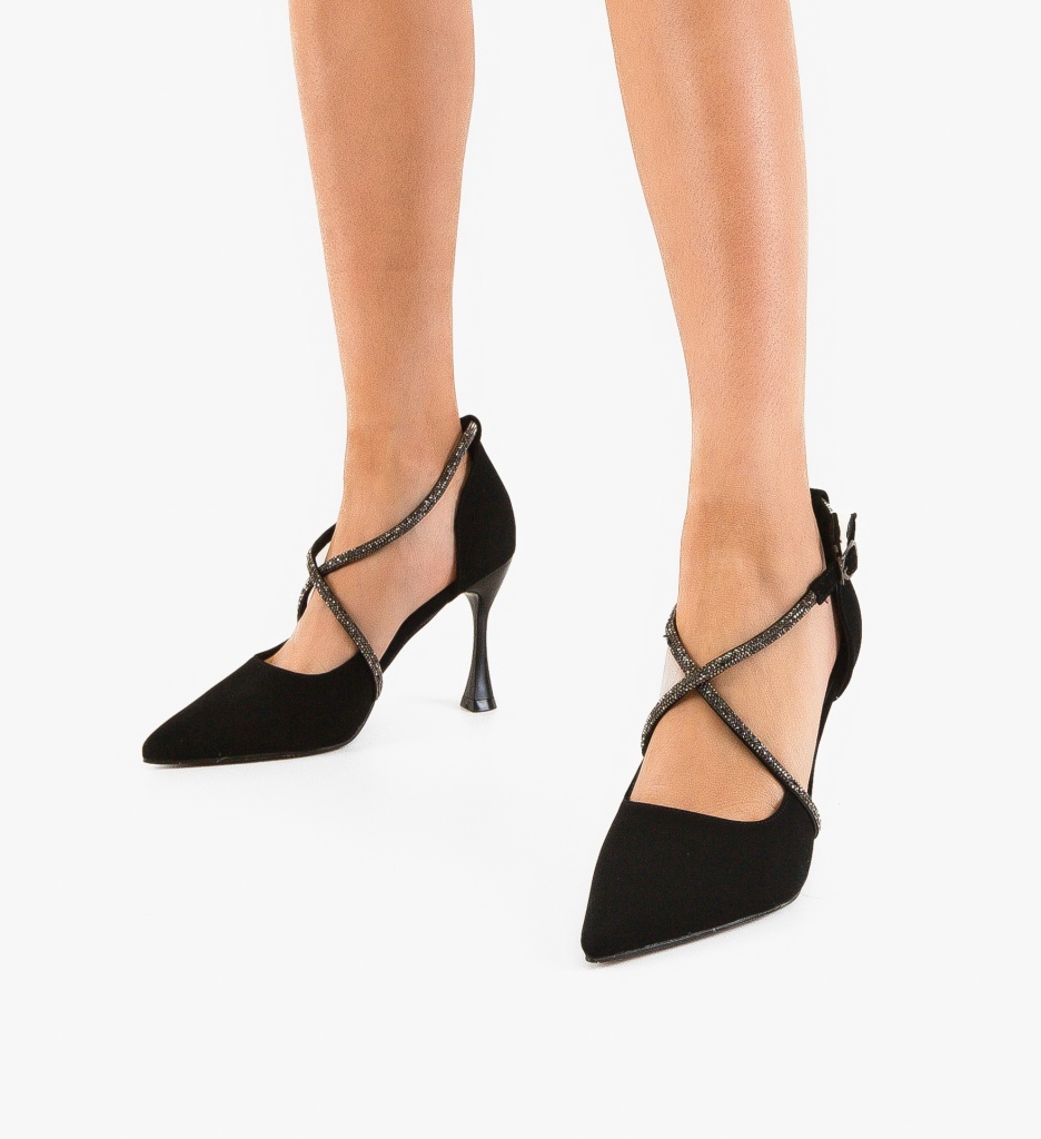 Pantofi Bushrano Negri | Eleganță și Stil - imagine 3