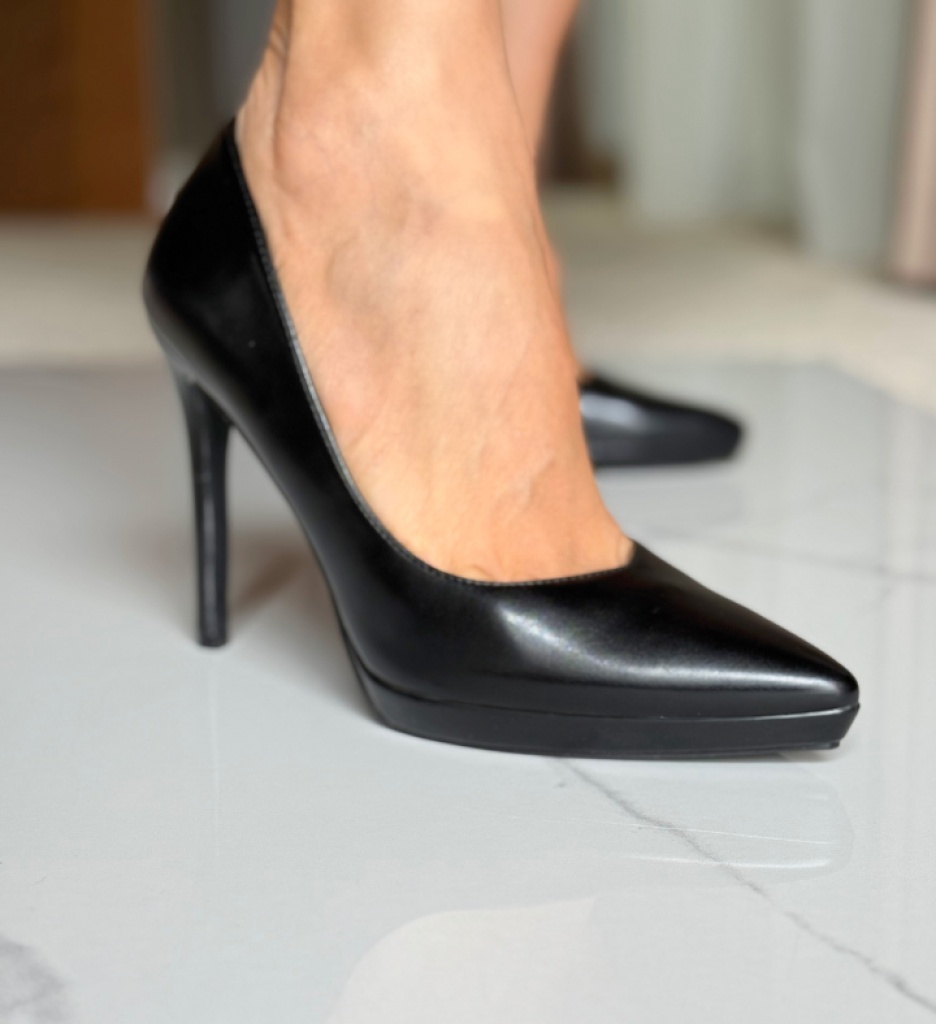 Pantofi Paray Negri cu Toc - Stil și Rafinament - imagine 3