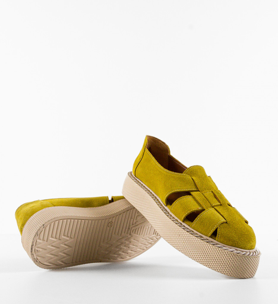 Pantofi Casual Anura Galbeni - Confort și Stil - imagine 6
