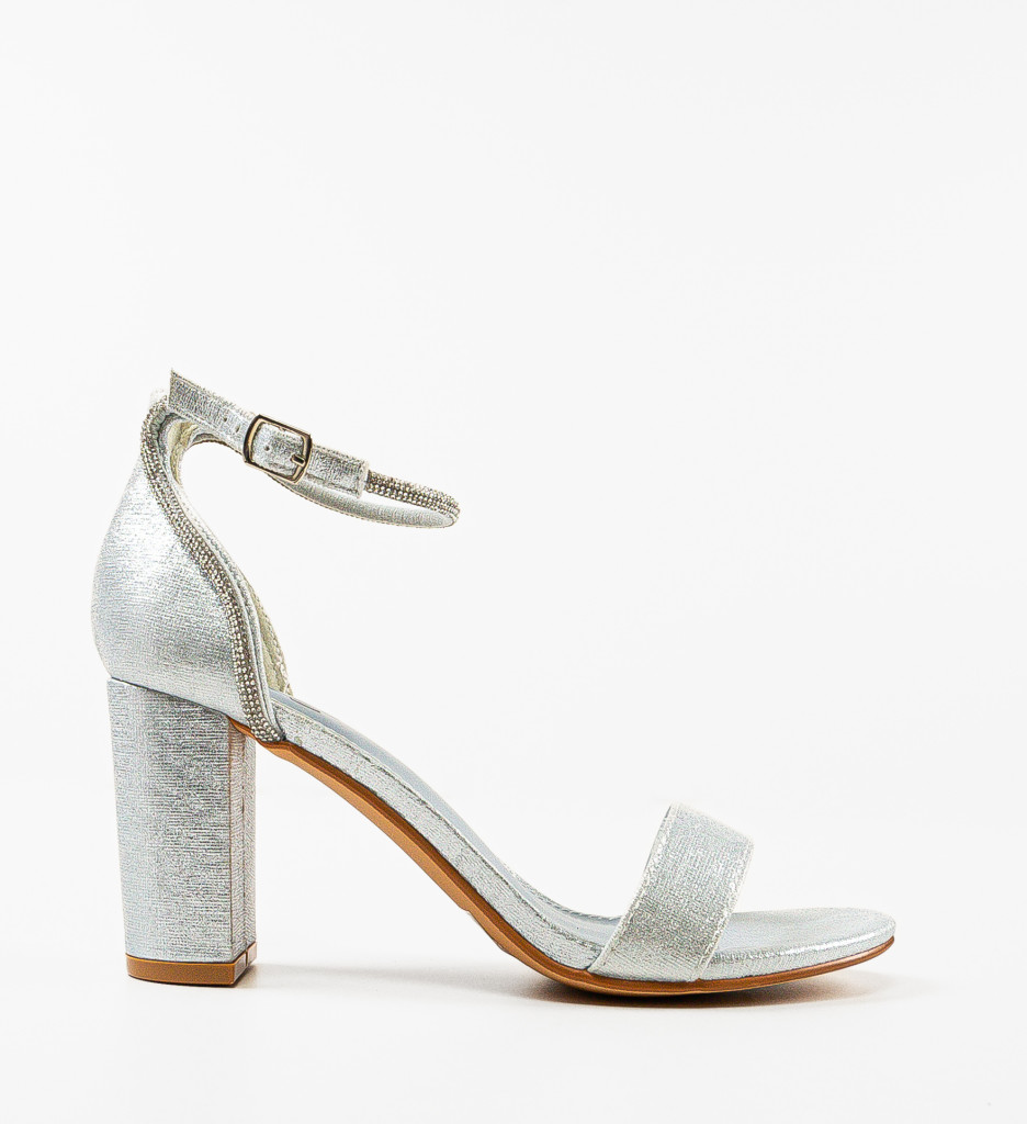 Sandale Toc Argintii Olusola | Stil Elegant - imagine 5