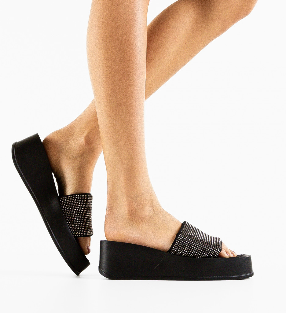 Platforme Dama Vanders Negre Elegante