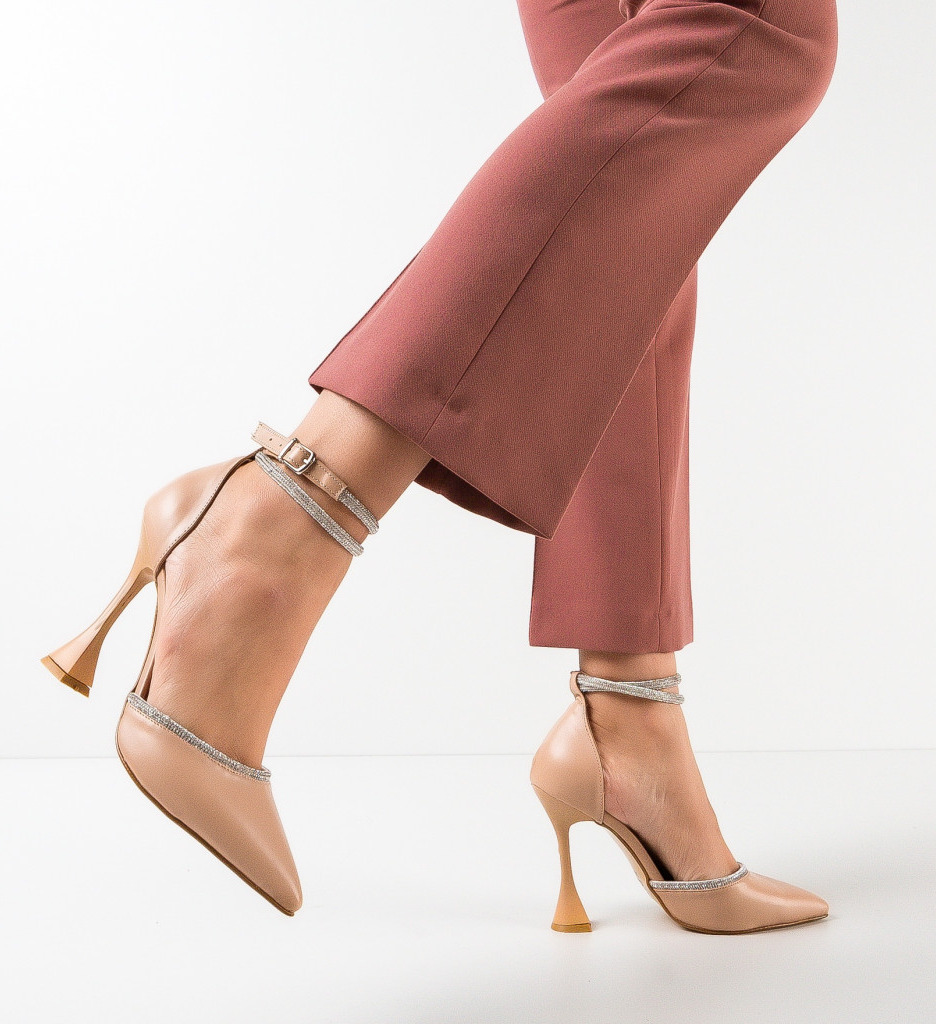 Pantofi Dama Bark Nude - Eleganță Modernă - imagine 3