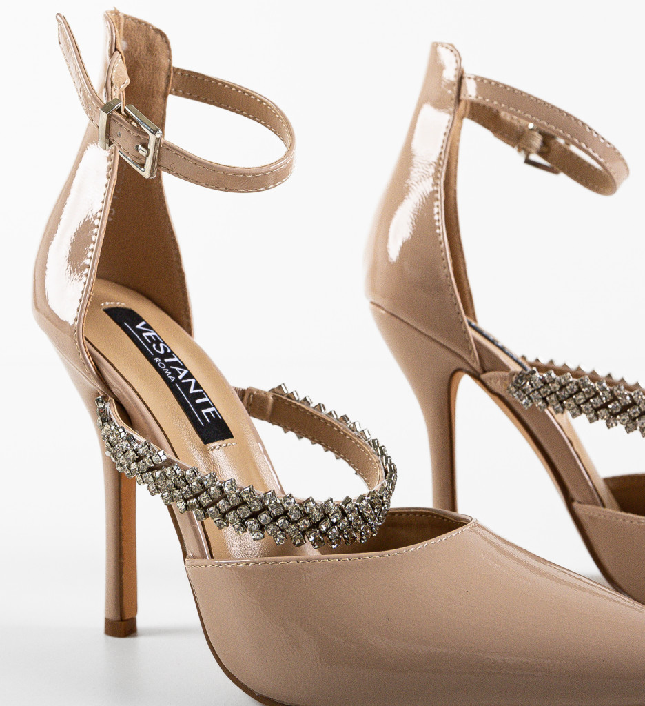 Pantofi Frank Nude | Eleganți cu Toc pentru Femei - imagine 10