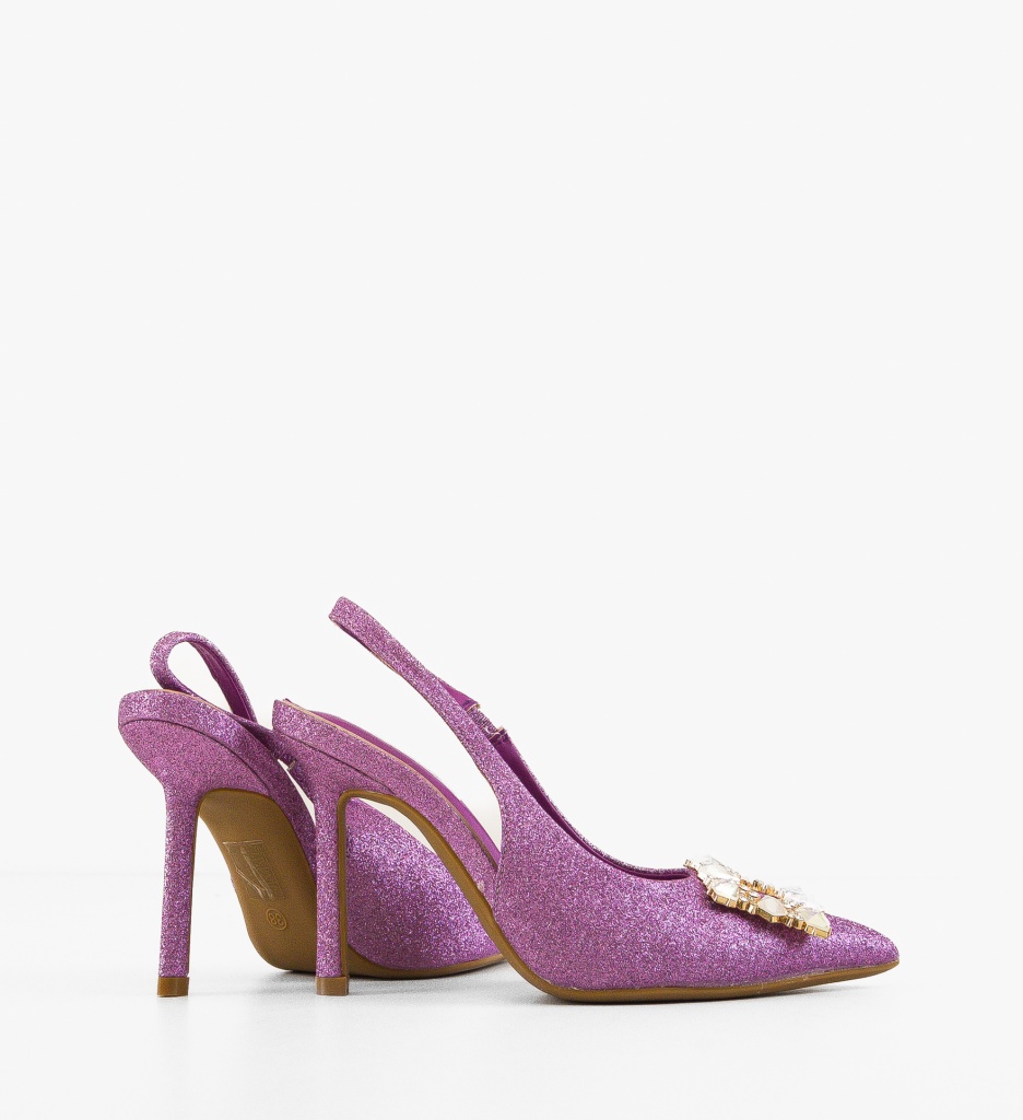 Pantofi Dama Mov cu Toc - Eleganță și Stil - imagine 2