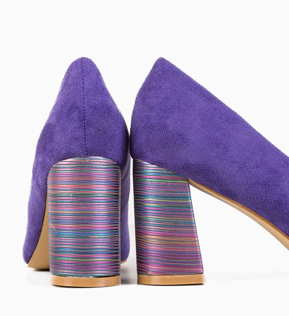 Pantofi cu Toc Ferne Mov | Eleganți și Moderni - imagine 7