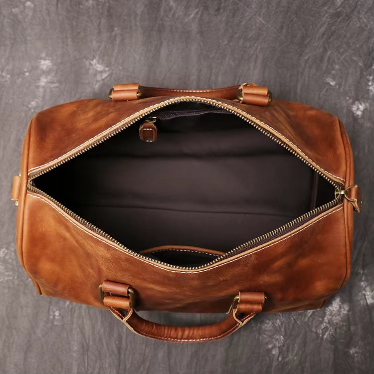 Geanta Calatorie Delis Piele Naturala Rosu - imagine 3