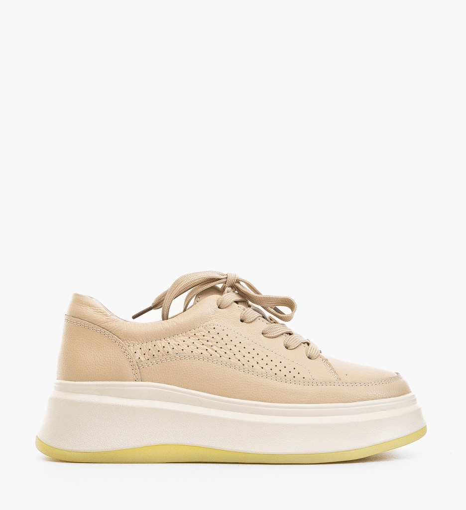 Sneakers Dama Ronda Bej | Confort și Stil - imagine 5