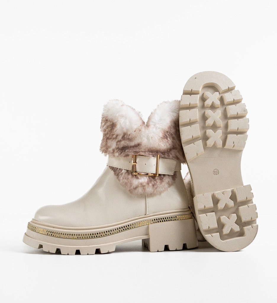 Ghete Dama Shelton Bej | Eleganta si Confort - imagine 5