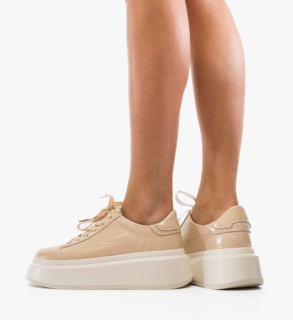 Pantofi Casual Ebbe Bej Confortabili