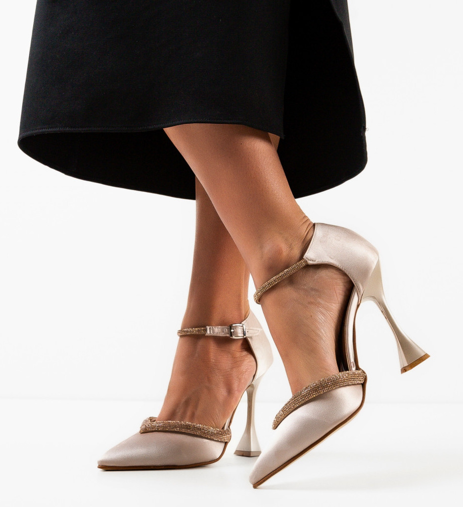 Pantofi Toc Meko Bej | Eleganță & Confort