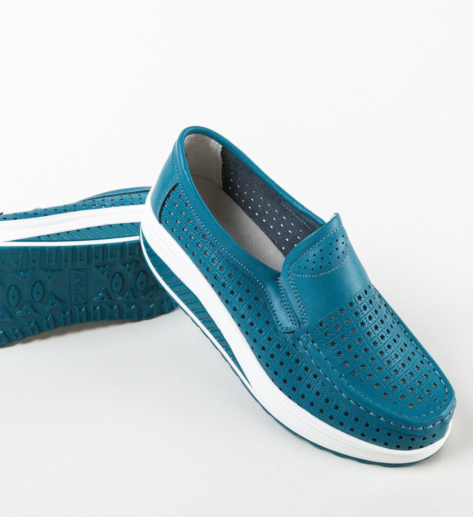 Pantofi Casual Bicaz Albastri | Confort Zilnic - imagine 13